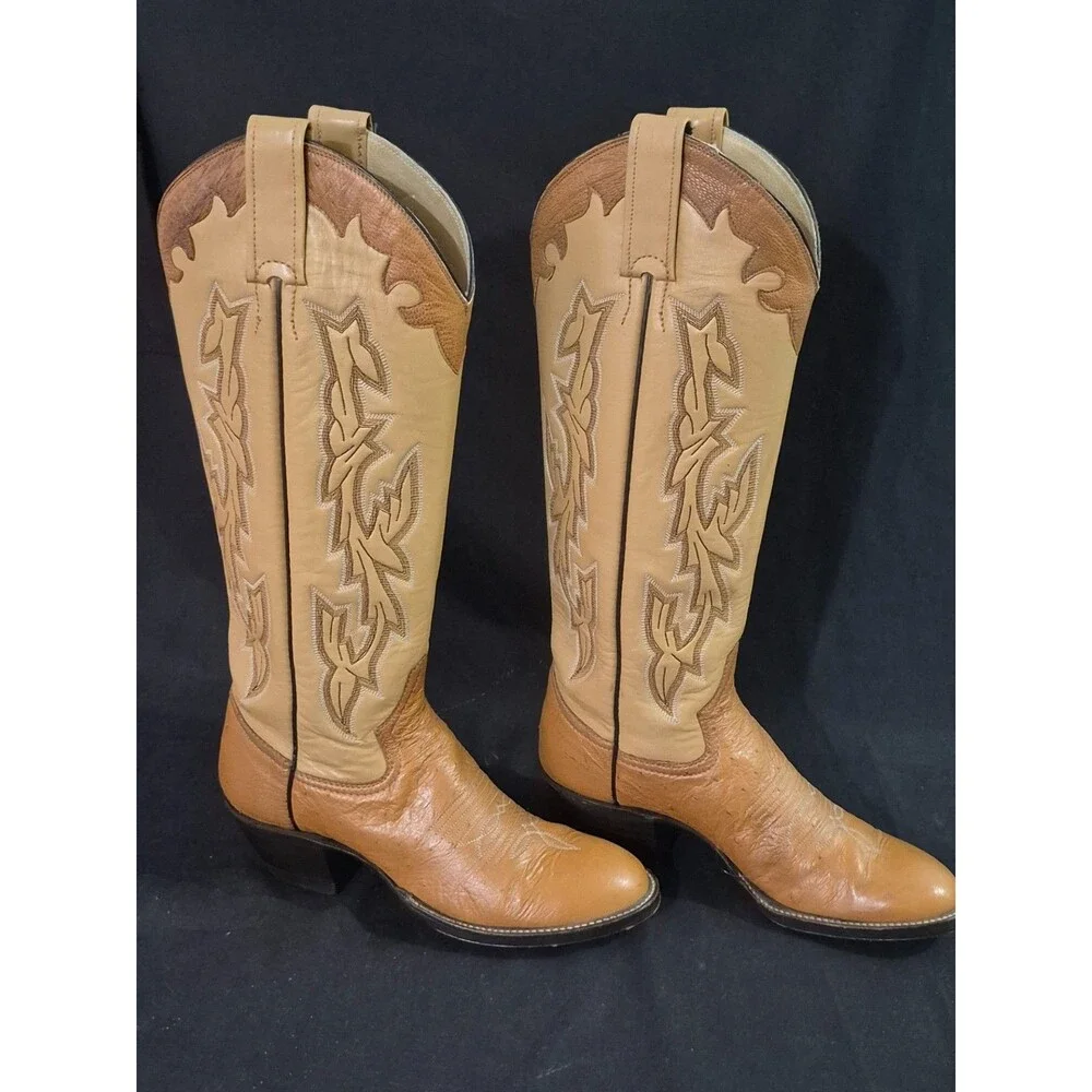 Vintage 1993 Adams Boots Women's Size 6 Leather & Ostrich